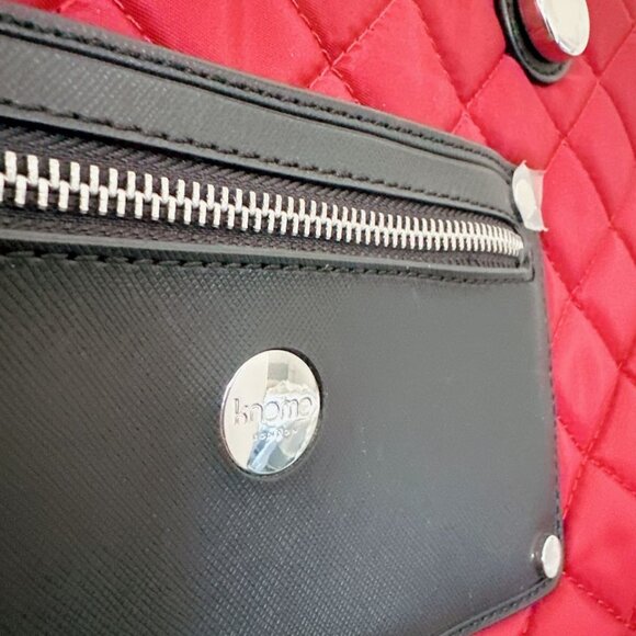 KNOMO MARINA TOTE BAG - RED AND BLACK EXPANDABLE LAPTOP 18" LARGE - Picture 4 of 14